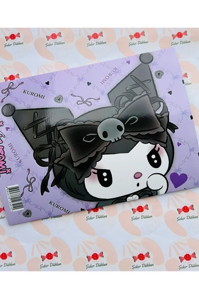 My Melody Sanrio Kuromi 16 sayfa Boyama Kitabı Sticker Maske Seti - 3