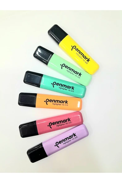 penmark Highlighter Pastel Fosforlu Kalem 6 Renk - 3