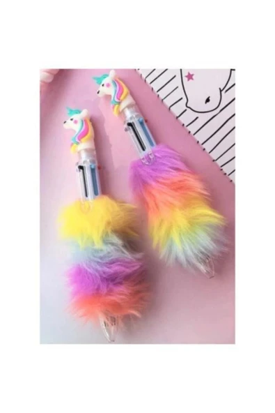 Peluş Tükenmez Kalem 6 Renk