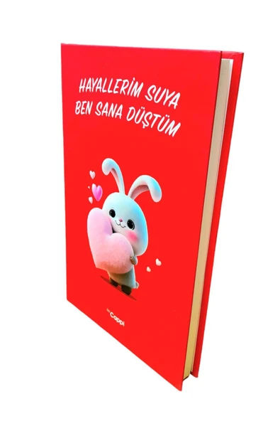 KIRMIZI Renk yazılı sözlü sert kapak Hatıra Defteri Günlük Anı defteri NOT DEFTERİ VE AJANDA - Resim 2