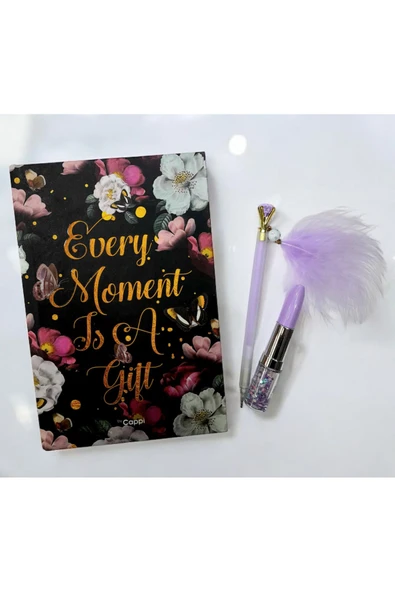 KALIN renkli hatıra Günlük Anı defteri NOT DEFTERİ VE AJANDA-tüylü taşlı kalem ve ruj kalem