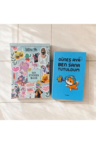 Sticker Defteri Renkli Etiket Defteri , Sticker Seti , Defter , Planlayıcı VE KONUŞAN AJANDA DEFTER