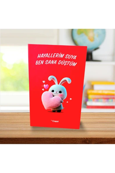 KIRMIZI Renk yazılı sözlü sert kapak Hatıra Defteri Günlük Anı defteri NOT DEFTERİ VE AJANDA ürün görseli