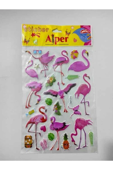 Flamingo Sticker A4