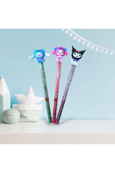 Kuromi Pompompurin Cinnamoroll MyMelodi Yumurtlayan Kalem Seti