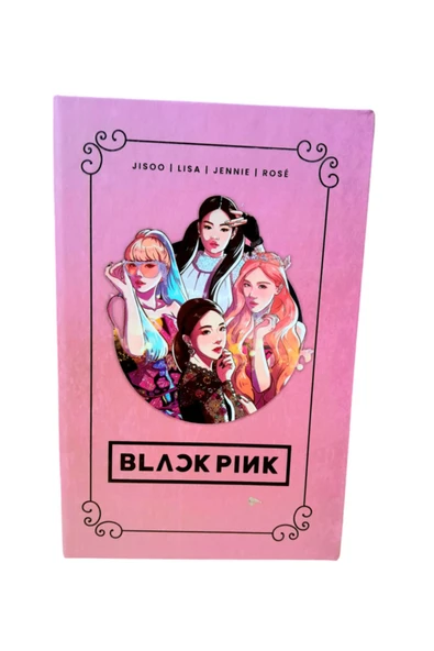 ANİME black pink Tasarımlı Defter not defteri hatıra anı defteri -ajanda
