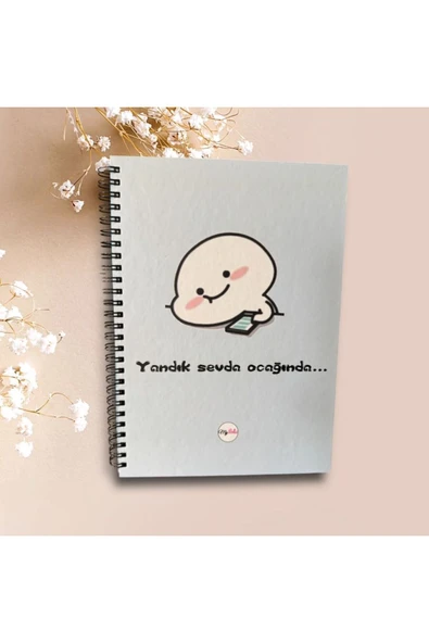 Konsept Yandık Sevda Ocağında Tasarımlı Tarihsiz Konuşan Ajanda Planner