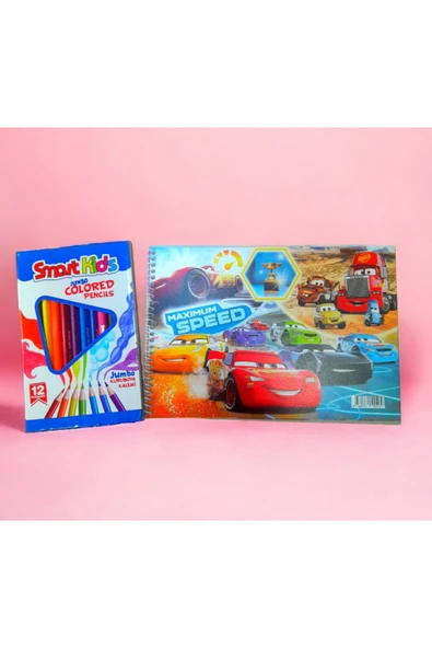 resim defteri ve  jumbo boy 12 li kuruboya seti