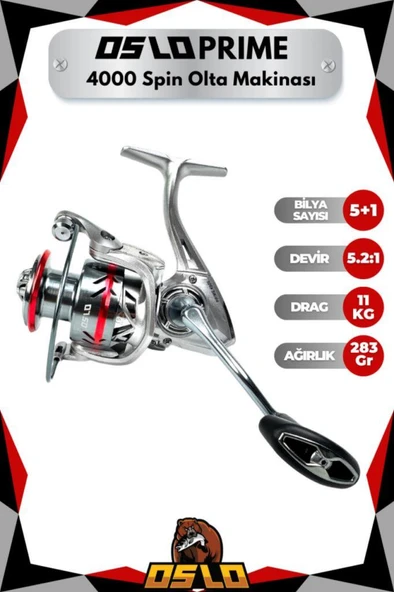 Oslo Prime 4000 Oslo Legend 240cm 7-40gr 8 Örgü Spin Olta Seti - Resim 4