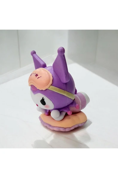 Kuromi sanrio my melodi   yatan figürlü kırılmaz biblo 1 adet - 2