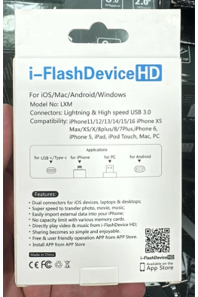 ONREZ   Flash Bellek 4 In 1 Usb Type-c Ios Lightning Otg Hepsi Bir Arada Usb 3.0 128 Gb - 3