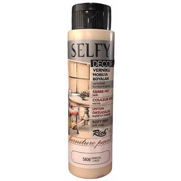 Rich Selfy Decor Vernikli Mobilya Boyası 500 cc Dantel ürün görseli 1