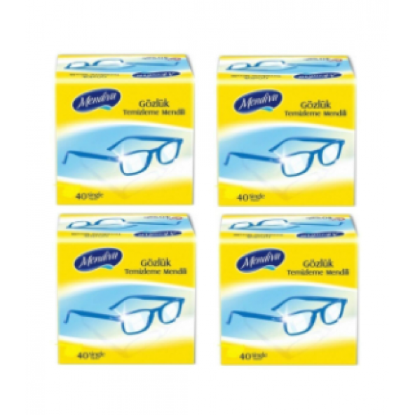 ,Mendiva Gözlük Kask Ekran Temizleme Mendili 40 lı 4 Paket