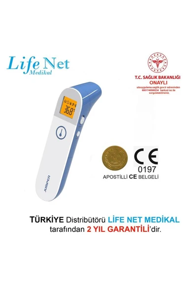 Temassız Ateş Ölçer Alından Ve Kulaktan Jpd-fr410 Beyaz-mavi - 2