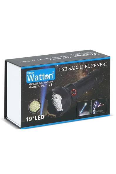 Watton   19 Led 5 Mod Geniş Açı El Feneri WT-705 - 4