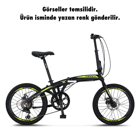 Ümit Bisiklet 2037 FOLDING 2D 20 inç 6 vites Şehir Bisikleti Siyah Gold