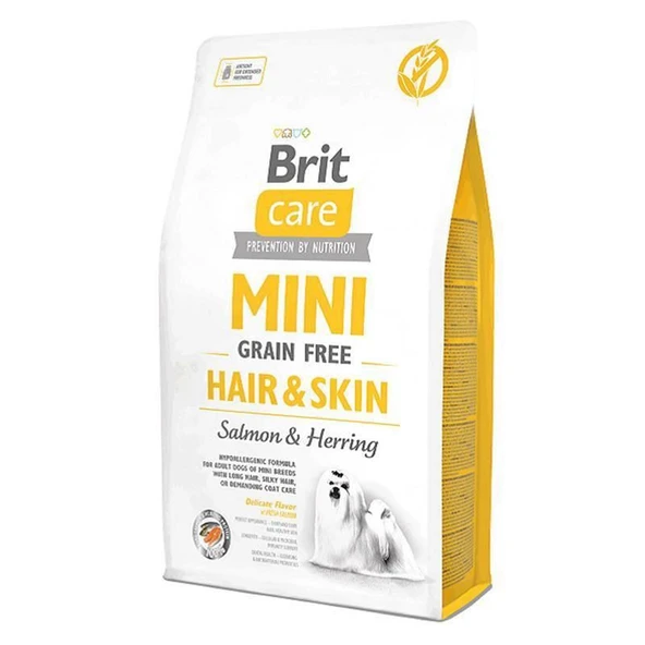 Brit Care Mini Hair Skin Somonlu Ve Ringa Balıklı Tahılsız Köpek Maması 7 kg