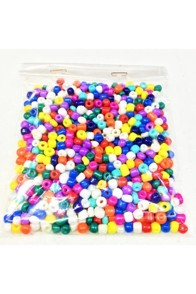 Sermet Süs Dünyası 100 Gr Karışık Renk Boncuk-taş Boncuk 4 Mm Hobi,takı Tasarım,bileklik Boncuğu - 2