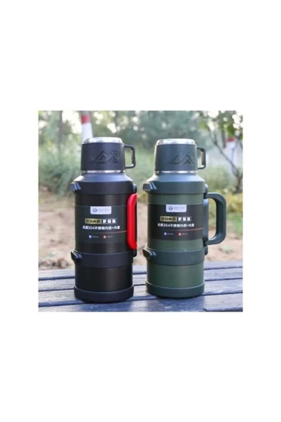 Paslanmaz Çelik 2,5 Litre Termos 48 saat sıcak 72 saat soğuk seyahatte kampta piknikte - 8