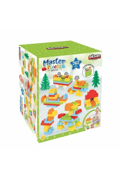 Pilsan Master Bloks Kapaklı Kutu 260 Parça 03573