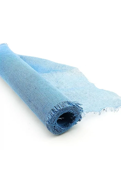 Sermet Süs Dünyası Kanaviçe Kumaşı (10 Metre) Mavi Renk