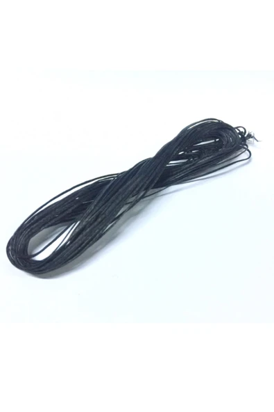 Sermet Süs Dünyası Sağlam Mumlu Ip-tesbih Ipi-takı Tasarım Kolye Bileklik Ipi Siyah