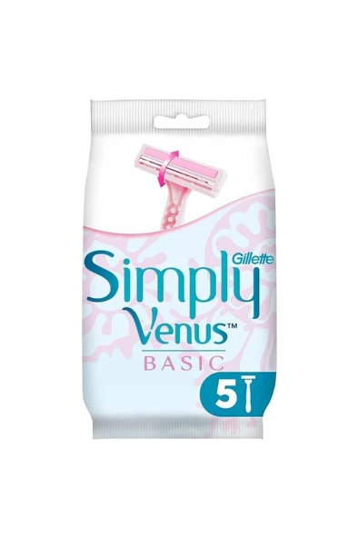 Gillette Simply Venus 2 Basic Kullan At Kadın Tıraş Bıçağı 5 Adet