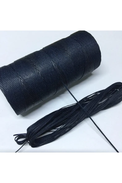 Sermet Süs Dünyası Siyah 10 Mt. Sağlam Mumlu Ip-tesbih Ipi-takı Tasarı M Kolye Bileklik Ipi - 2