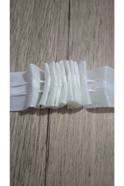 Üçbey Tekstil Üçbey Perde Ekstraforu Devamlı Büzgü 4 Cm 10 Metre - 3