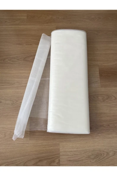 Buse Tül Açık Krem Kristal Tül En 3 Metre