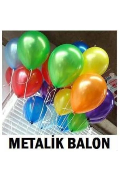 Sermet Süs Dünyası Sermet 50 Ad. Metalik Renkli Karışık Balon