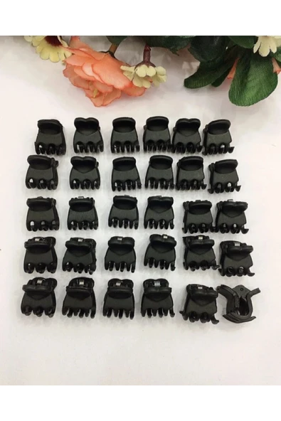 Rainbowaccessory 20'li Kıskaçlı Siyah Mandal Toka