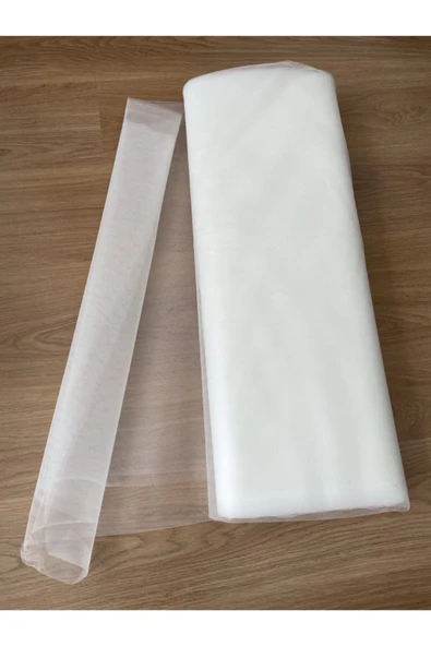 Buse Tül Kırık Beyaz Kristal Tül 100x150