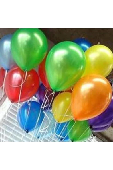 Sermet Süs Dünyası Sermet 50 Ad. Metalik Renkli Karışık Balon - 2