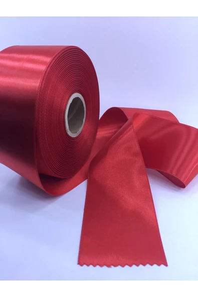 Sermet Süs Dünyası 5,5 Cm Lik Kırmızı Takı Kurdelesi 2 Metre Kesilmiş Hazır Takı Kurdelası