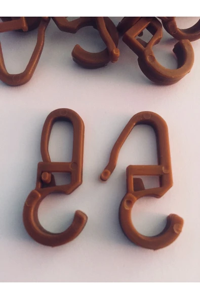 Sermet Süs Dünyası 100 Adet Rustik Toka Rustik Perde Düğmesi Plastik Perde Ruleti Kilitli Perde Düğmesi - 2