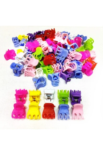 Sermet Süs Dünyası 10 Ad.mini Mandal Toka Renkli