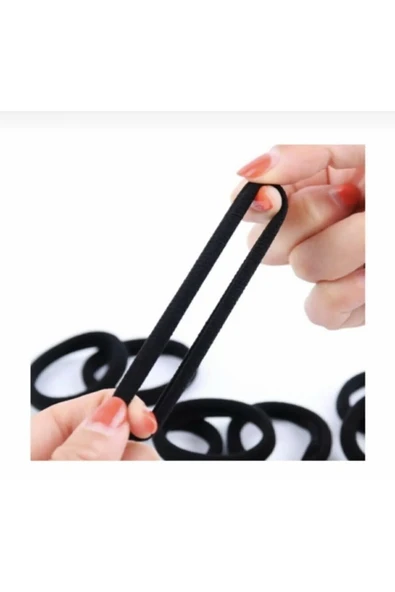 Sermet Süs Dünyası Kadın Siyah Halka Topuz Örgü Lastik Saç Toka Seti