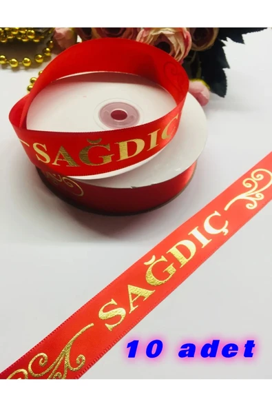 Sermet Süs Dünyası Kırmızı Sağdıç Kol Kurdele Ve Küçük Çengel Igne(10 ADET) Sagdıç Kolluk Kına Gecesi Düğün Malzemeleri - 2