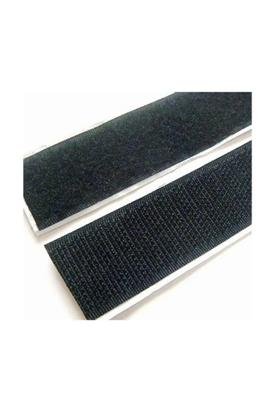 Sermet Süs Dünyası Siyah Cırt Cırt Bant Arkası Yapışkanlı Genişlik 2 Cm Genişlik X1 Metre Uzunluk Dişi Ve Erkek Takım - 2