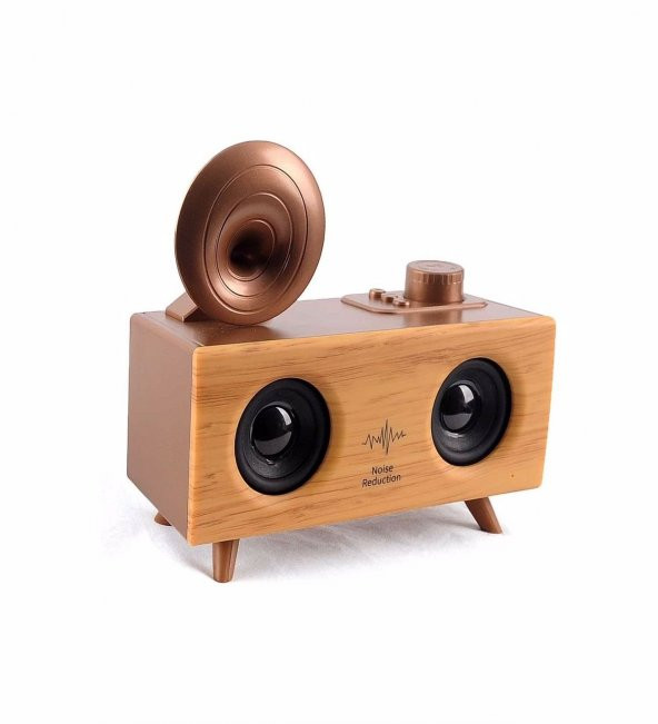 Antika Klasik Ahşap Retro Dizayn Bluetooth Hoparlör Fm Radyo Gramofon B6 Müzik Kutusu