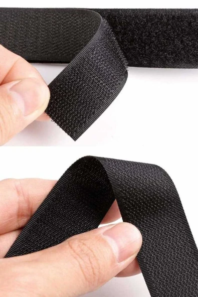 Sermet Süs Dünyası 1 Metre Siyah Cırt - En 2cm X Boy 1mt - Cırt Cırtlı Bant - Kaliteli Cırt Bant - Cırt Cırt Band