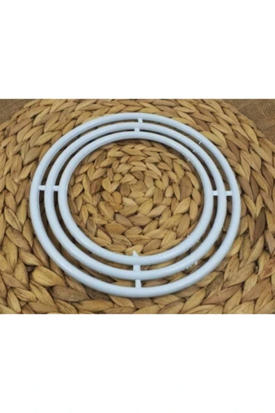 Sermet Süs Dünyası Beyaz Plastik Makrome Kasnağı Makrome Halkası 3lü - 2