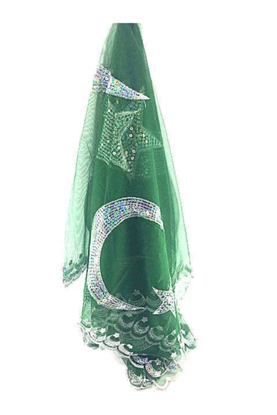 Sermet Süs Dünyası Yeşil Damat Sağdıç Örtüsü Duvak Kına Alı Kına Örtüsü Damat Şalı Eldiven Hediyeli Düğün Şalı