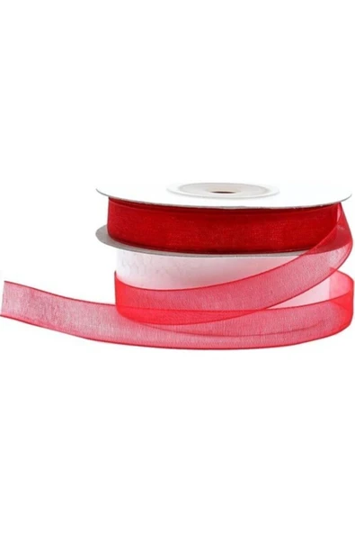 HİSARAKSESUAR Kırmızı Organze Kurdele 1cm