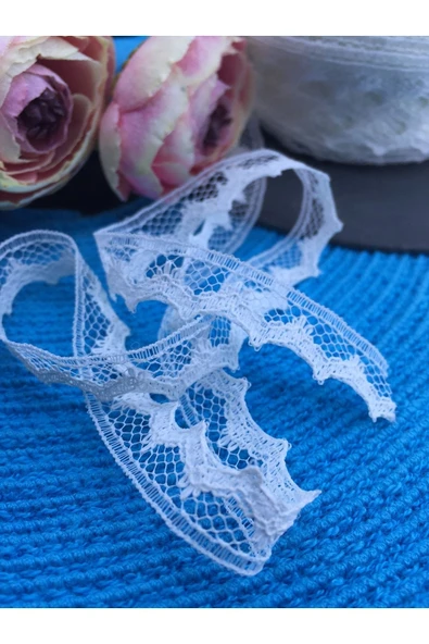 Sermet Süs Dünyası 10 Metre Güpür Dantel Kurdele Beyaz Alman Danteli ( En : 1 Cm)