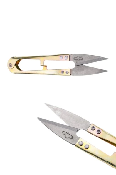 Artus Tedarik Profesyonel Metal Terzi Makası Altın Renkli Ve Iplik Temizleme Makası - 2