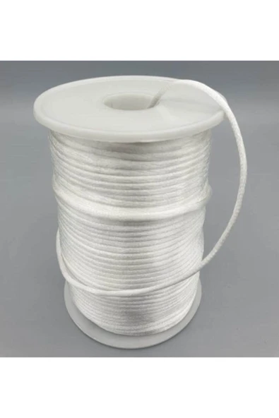 Bemsa Saten-floş Ip (sıçan Kuyruğu) Kalınlığı 2 mm. Renk Beyaz 10 metre - 2