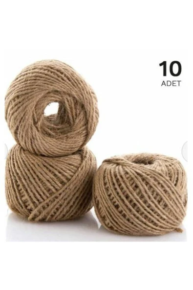 Sermet Süs Dünyası Kırnap Doğal Jüt İp 10 Adet