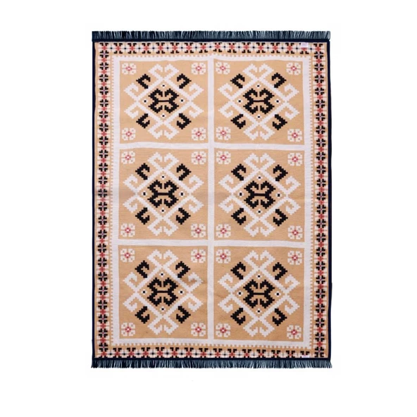 Bigghome Kilim, Makinede Yıkanabilir, Modern Desenli, 80x150 cm, SA25MK - 2